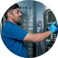 Engineer Conducting Post Processing Procedure 3D Printing Facility| WIPRO 3D